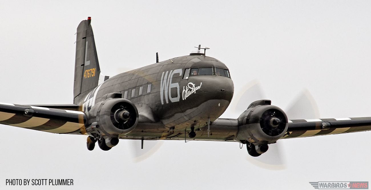 Lyon Air Museum's C-47 Flying During the Army Air Corps Segment
