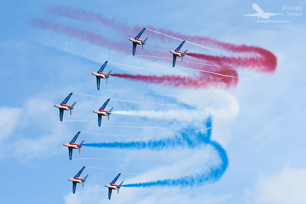 The French Air Force's Patrouille de France gave a spectacular performance as ever. (photo by Giorgio Varisco)