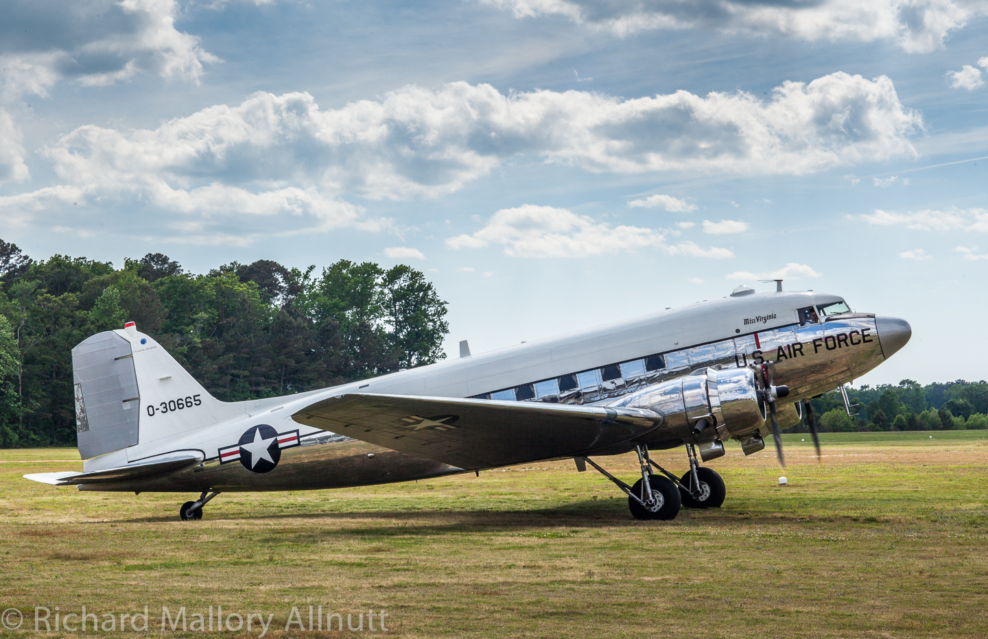 Dynamic Aviation's C-47 participated in the Military Aviation Museum's Warbirds Over the Beach air show in May, 2014. She is a marvelous example of what the company could do with Columbine II. (photo by Richard Mallory Allnutt)