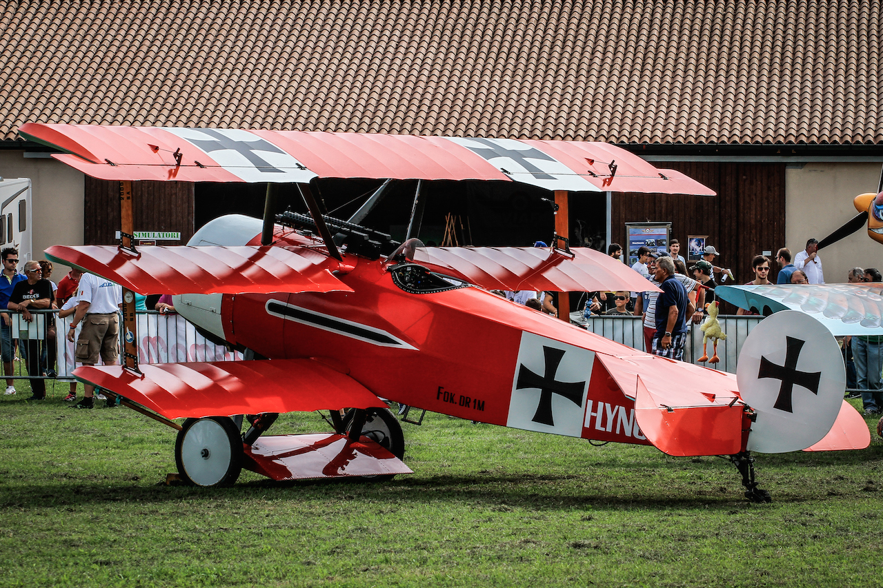 Zanardo's beautiful Fokker DR.I replica built between 1984 and 1986 after 4500 working hrs.