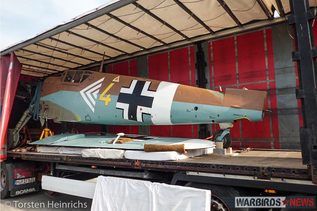The 'Bf-109' in the truck from her former home in Gatow. (photo by Torsten Heinrichs via Philipp Prinzing)