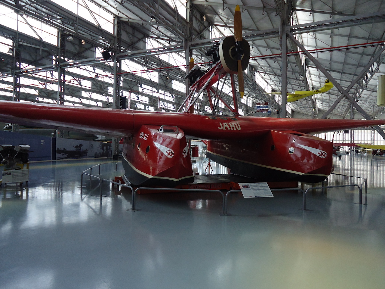 The last remaining example is preserved in Brazil, at the TAM "Asas de um sonho" museum, at São Carlos, São Paulo. The aircraft, registered I-BAUQ and named "Jahú", was the S.55 used by Commander João Ribeiro de Barros in his crossing of the South Atlantic in 1927.