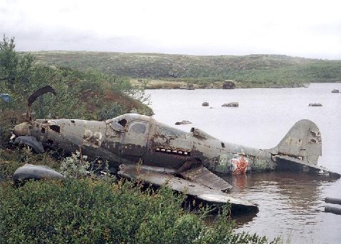 This amazing Bell P39 was located at the bottom of Lake Mart-Yavr within the Russian Arctic Circle in the summer of 2004