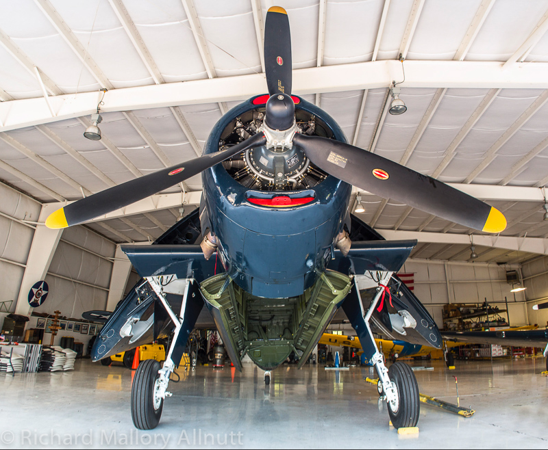 The CAF National Capital Squadron's TBM-3E in their hangar in Culpeper, Virginia. This aircraft once flew in the Royal Canadian Navy as a TBM-3S, and later as a bug sprayer in various locations around Canada until the late 1990s when the CAF acquired her. (photo by Richard Mallory Allnutt)