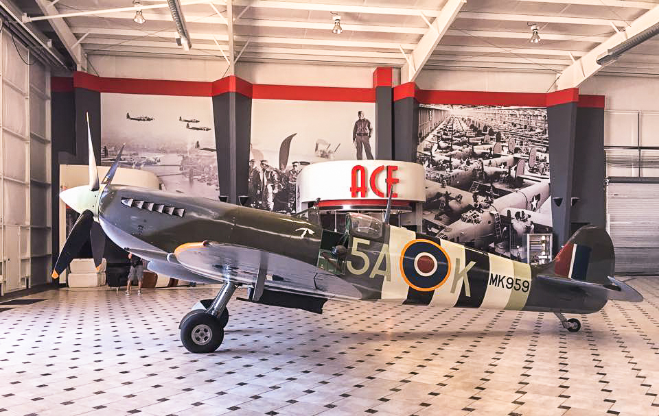 MK959 inside the TFLM hangar wearing the same markings and codes (5A-K) she had during her time with 329 Squadron during the summer of 1944. (photo by Moreno Aguiari)