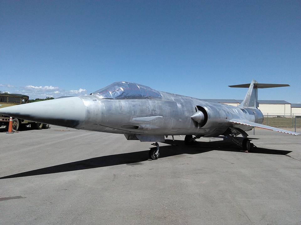 The F-104 stripped of its paint, ready to wear its 1958 USAF markings again.(Photo by Michael Halbrook)