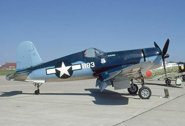The CAF's Corsair when painted as '883', one of Pappy Boyington's steeds. (CAF photo)