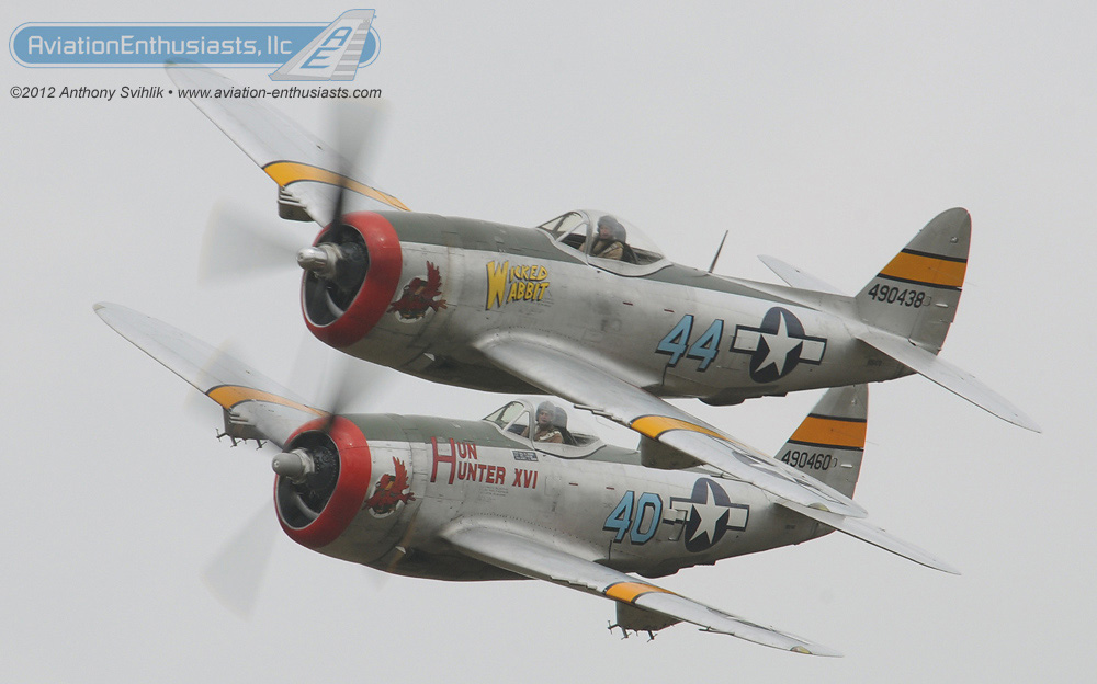 Here is a photo of "Wicked Wabbit" and "Hun Hunter XVI" from the 2012 Thunder Over Michigan Air Show. 