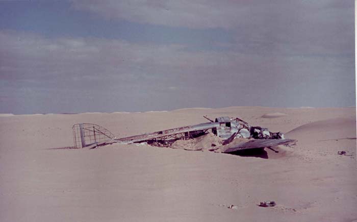 The S.79 when it was discovered in the Libyan desert.
