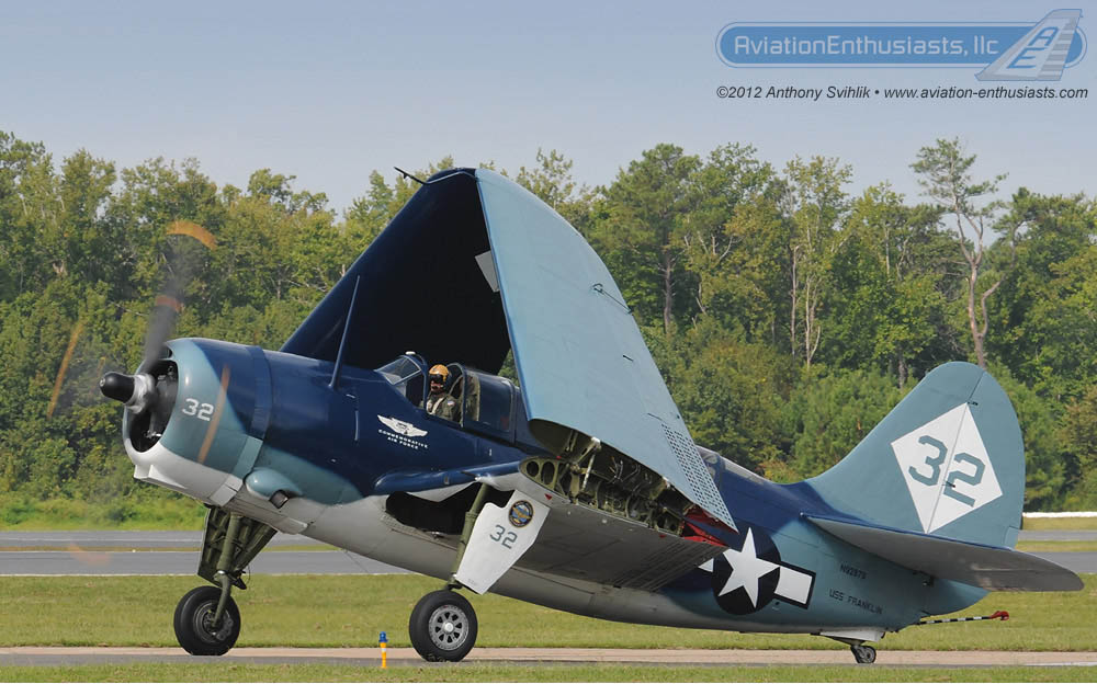 The world's only airworthy SB2C Helldiver from the Commemorative Air Force's West Texas Wing at the 2012 Naval Air Station Oceana Air Show. 
