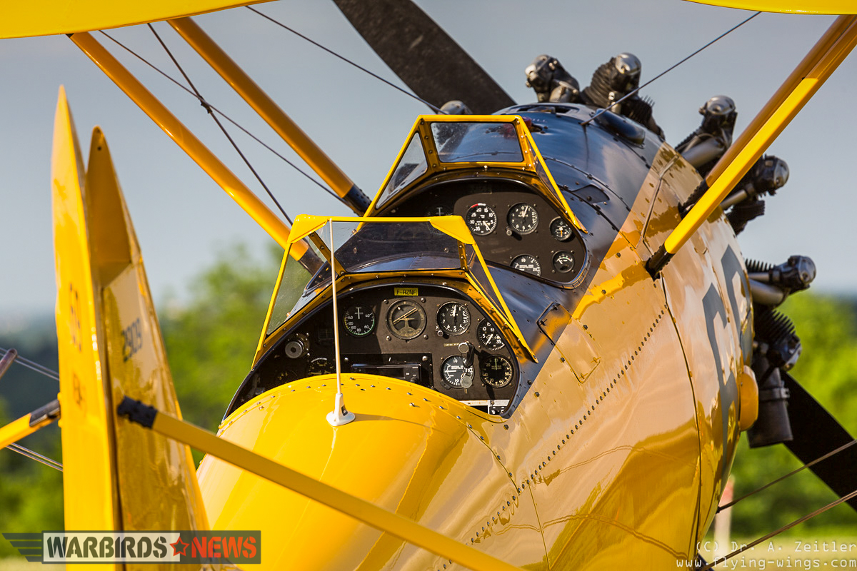 The beautiful N3N's cockpits in the brief sunlight during the show weekend. (photo by Andreas Zeitler)