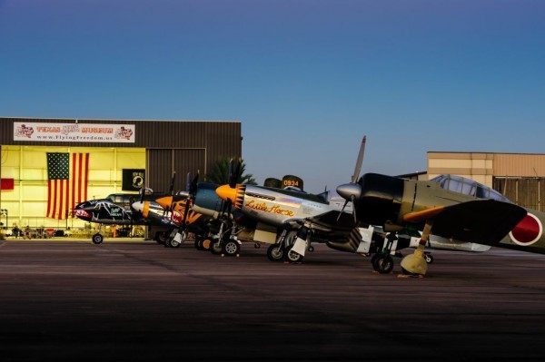 Great shot of the Texas Flying Legends aircraft at sunset. ( Image credit Jake Peterson) 